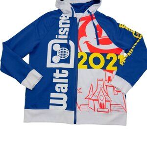 Walt Disney World 2021 Color Block Zip-Up Hoodie Men's Size Large